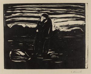 フィールドでのキス、1905 作： Edvard Munch