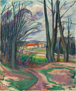 スコイエンの風景、1920年代 作： Edvard Munch