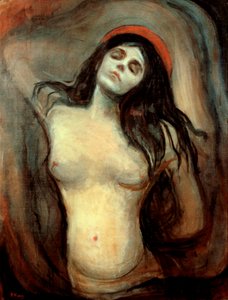 マドンナ、1894-1895 作： Edvard Munch