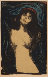 マドンナ。 1895-1902 作： Edvard Munch