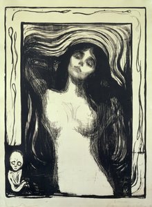 マドンナ、愛する女性（マドンナ、リーベンデスワイブ）（木版画） 作： Edvard Munch