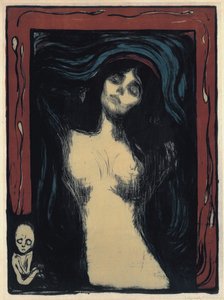 マドンナ・ラヴィング・ウーマン、1895-1900 作： Edvard Munch