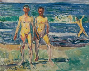 海辺の男たち 作： Edvard Munch