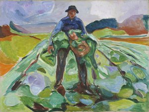 キャベツ畑の男 作： Edvard Munch