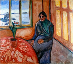 メランコリー（ローラ） エドヴァルド・ムンク（1863-1944）の絵画 1899年 日110x126 cm オスロ、市立アートコレクション・ムンク美術館（Musee Munch 作： Edvard Munch