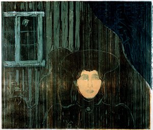 ムーンシャイン（木版画 作： Edvard Munch