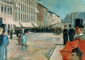 カール・ヨハン通りの音楽 作： Edvard Munch