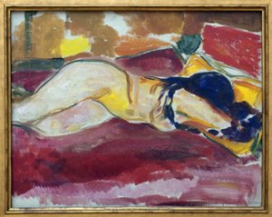 ヌードのおしめ。エドヴァルド・ムンク（1863-1944）の絵画、油彩・キャンバス 作： Edvard Munch