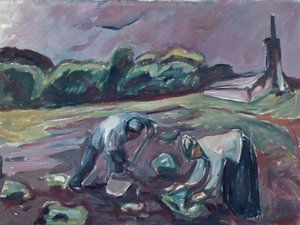 じゃがいも狩り 作： Edvard Munch