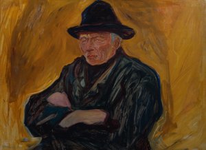 黄色を背景にした船員 1908年頃 作： Edvard Munch