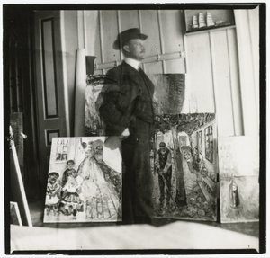 Warnemündeの53AmStromでの自画像 作： Edvard Munch