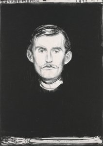 スケルトンアーム付きの自画像 作： Edvard Munch