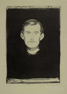 自画像、1895 作： Edvard Munch