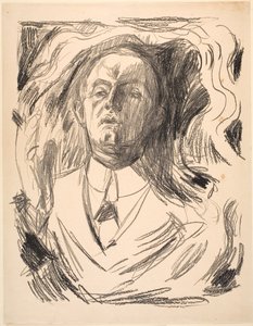 タバコを持った自画像 作： Edvard Munch