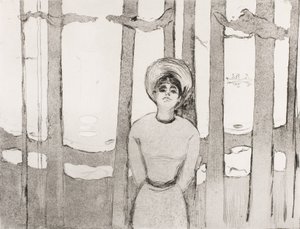 夏の夜、声、1894 作： Edvard Munch