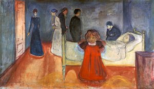 死んだ母と子、1897-1899 作： Edvard Munch