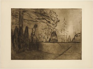 夜の庭 作： Edvard Munch
