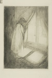 窓辺の少女 作： Edvard Munch