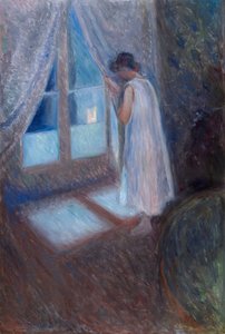 窓際の少女 作： Edvard Munch