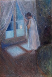 窓際の少女、1893年。 作： Edvard Munch