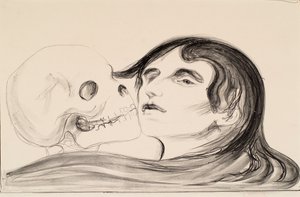 死の接吻 作： Edvard Munch
