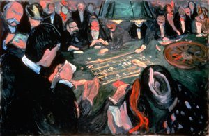 モンテカルロのルーレットテーブル、1903年 作： Edvard Munch