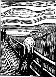 スクリーム、1895。 作： Edvard Munch
