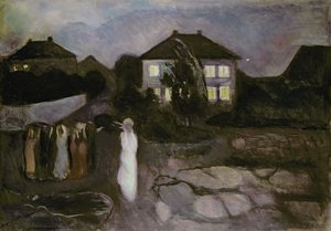嵐、1893 作： Edvard Munch