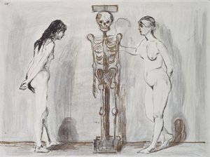 二人の少女と骸骨（生と死）;二人の少女と骸骨（生と死） 作： Edvard Munch