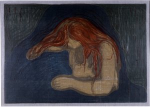 吸血鬼 作： Edvard Munch