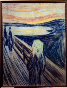 悲鳴。エドヴァルド・ムンクによる絵画