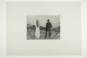 二人の人間孤独な者たち 作： Edvard Munch