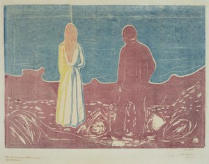 2人、1899年（孤独な人） 作： Edvard Munch