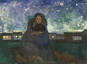 星空の下、1900-05 作： Edvard Munch