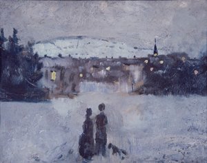 スカイミングの冬景色 作： Edvard Munch