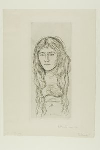 長い髪の女性 作： Edvard Munch