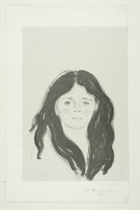カルチエ・ラタンの若い女性 作： Edvard Munch