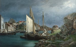 漁村 作： Edvard Skari