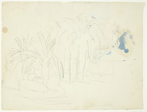 ヤシの木のある風景、カンヌ 作： Edvard Weie