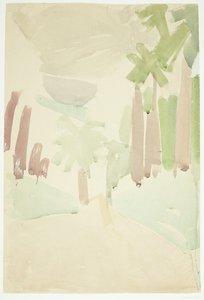ヤシの木のある風景、南フランス