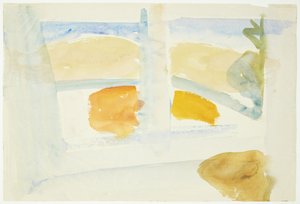 窓から南フランスのビーチを見る 作： Edvard Weie