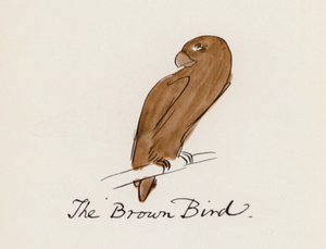 Edward Lear, The Bird Book: The Brown Bird (カラーリソ)