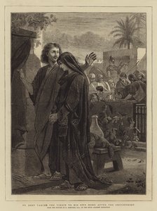 はりつけの後、聖ヨハネは聖母を自分の家に連れて行きます 作： Edward A. Armitage