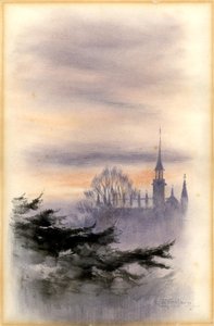 チェルトナムのウェスタル出身の大学（紙にトイレ） 作： Edward Adrian Wilson