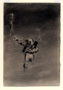 気象台へ行く途中（紙にトイレ） 作： Edward Adrian Wilson