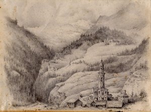 ティーフェンカステル、スイス、1899年 作： Edward Adrian Wilson