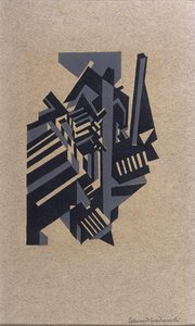 ブラッドフォード：町の眺め、1914年頃（木版画）（155399も参照） 作： Edward Alexander Wadsworth
