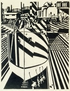 リバプールシッピング 作： Edward Alexander Wadsworth