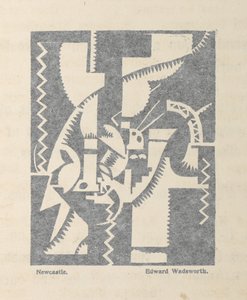 エドワード・ワズワースによるニューカッスル（BLAST no.1、ヴォルティシズム雑誌 作： Edward Alexander Wadsworth