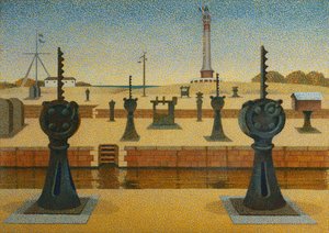 ウイストラム、ノルマンディー 作： Edward Alexander Wadsworth